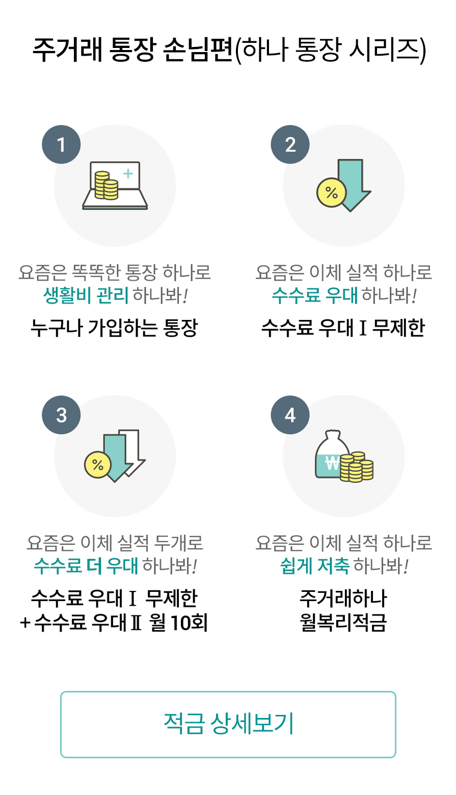주거래하나 통장 개요